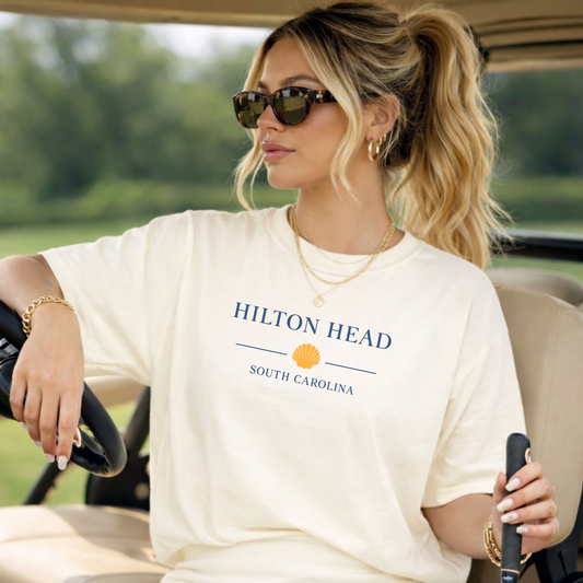 Hilton Head South Carolina T-Shirt in Ivory – Casual Summer design