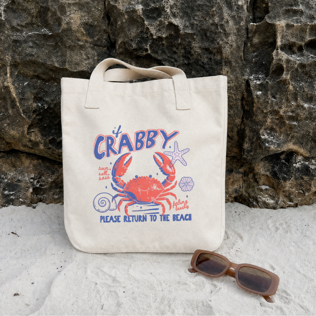 If Crabby Return To Beach Tote Bag