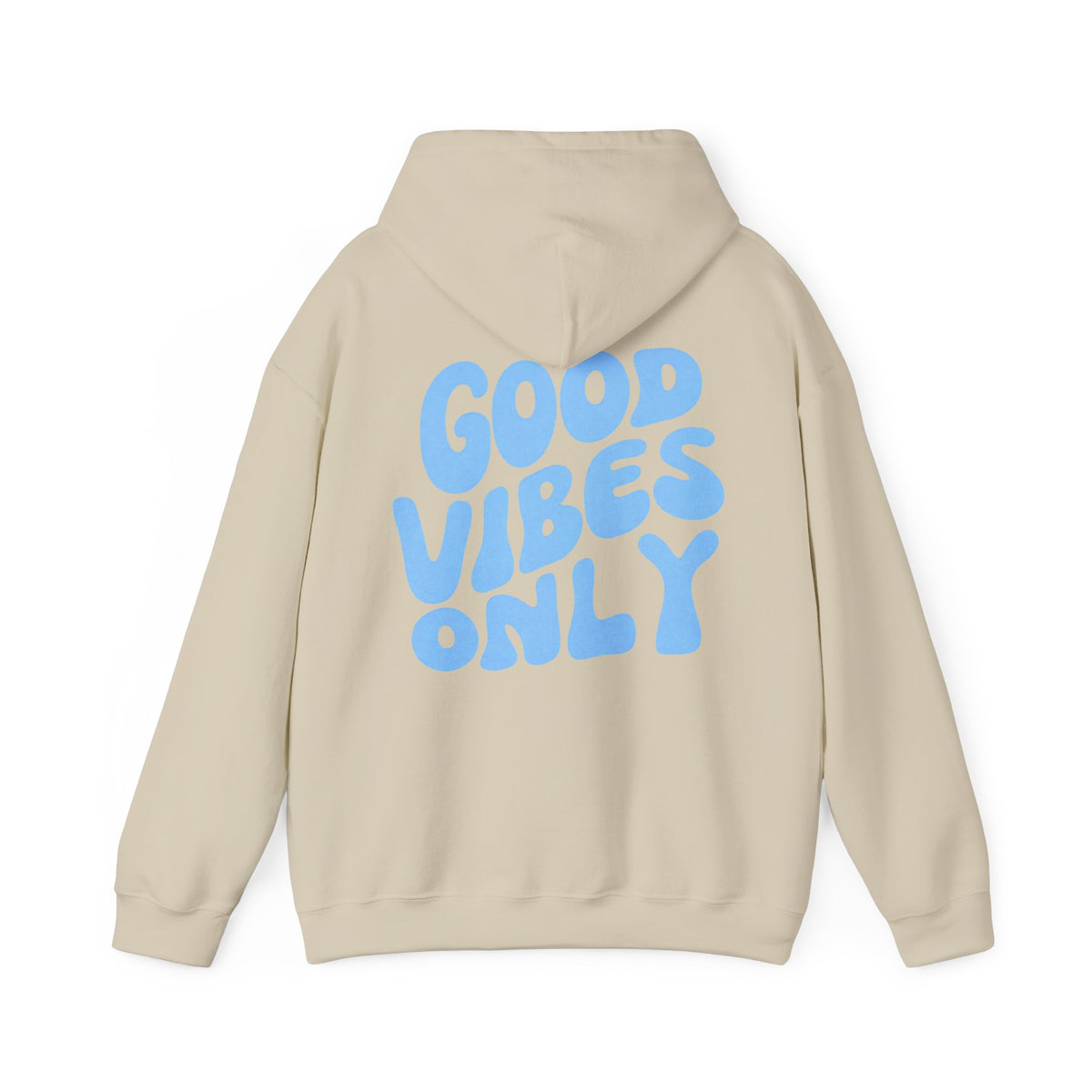 Size chart for Good Vibes Only Hoodie, sizes S to 4XL