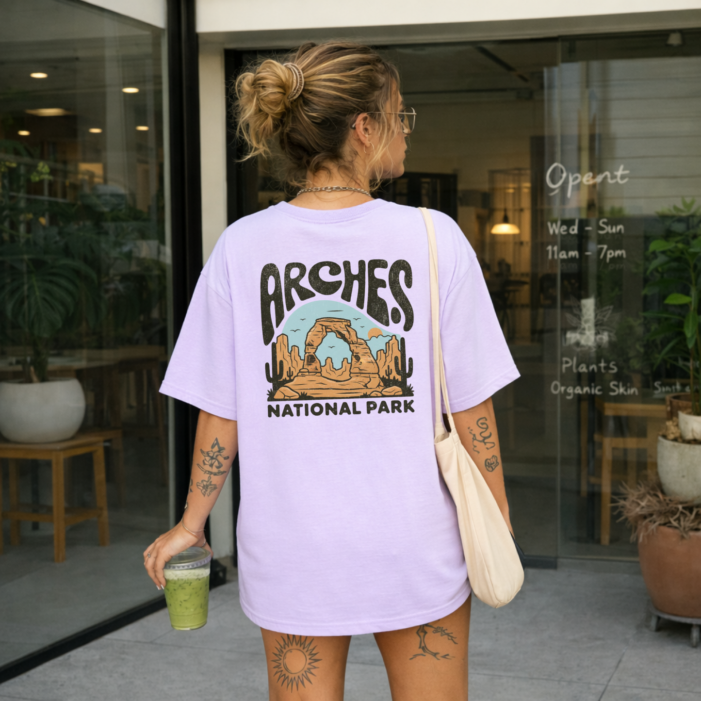 Arches National Park Graphic T-Shirt — Desert Arch Illustration Tee