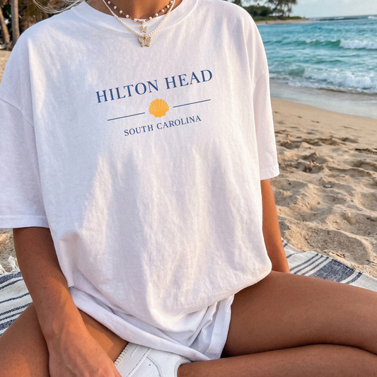 Hilton Head South Carolina T-Shirt in White – Casual Summer design