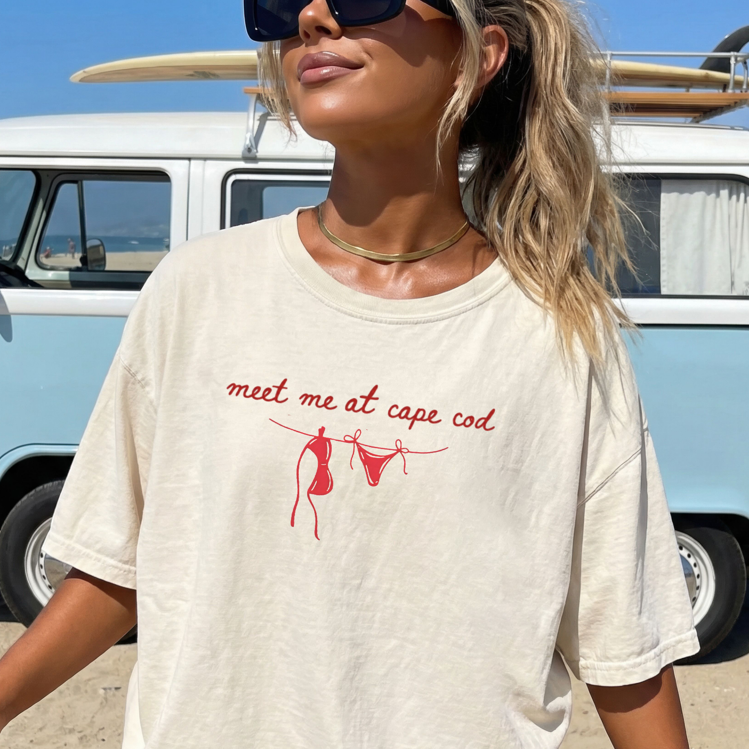 Meet Me At Cape Cod T-Shirt in Ivory – Couples Vacation design