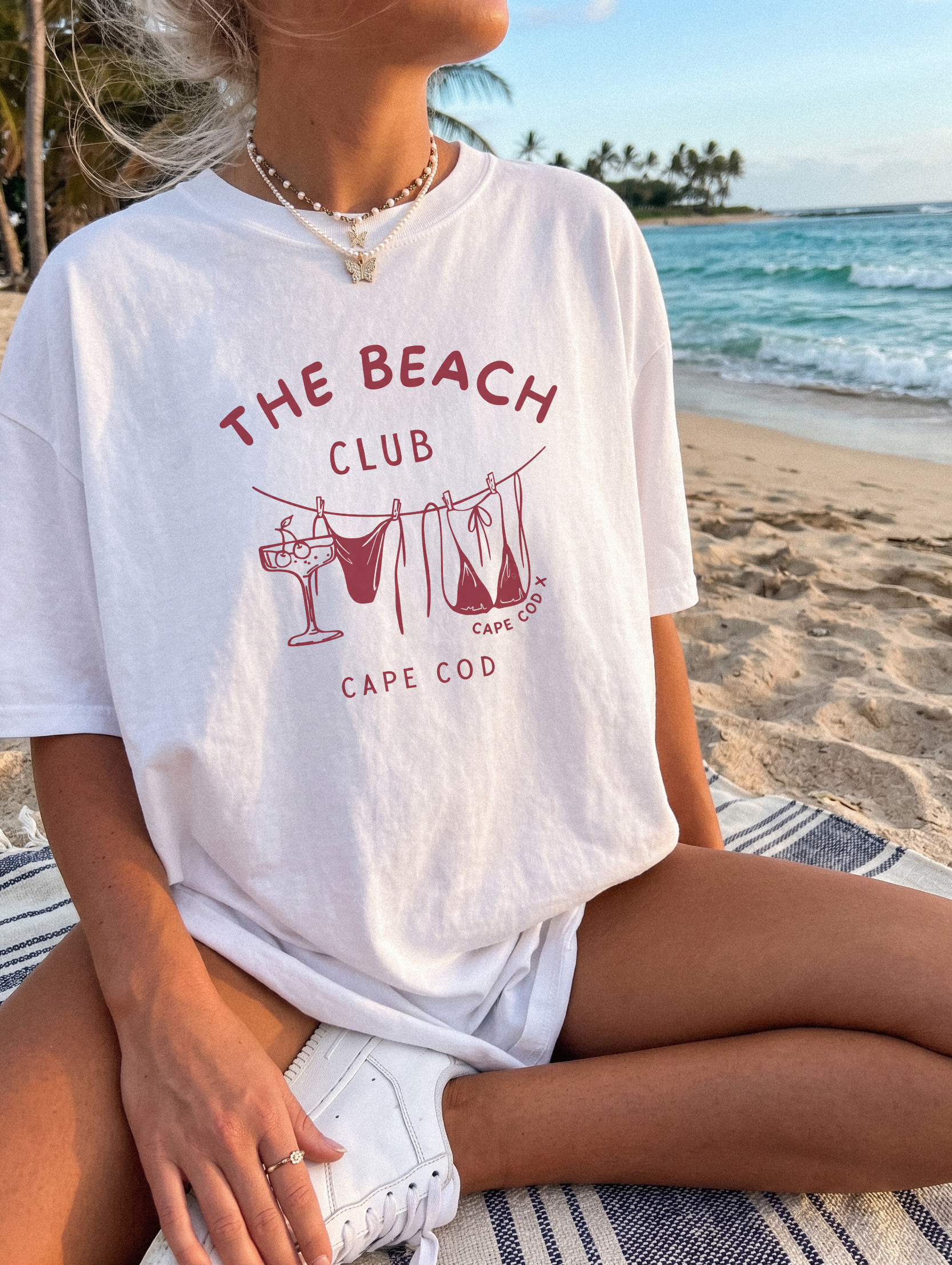 The Beach Club Cape Cod T-Shirt in White – Casual Wardrobe design