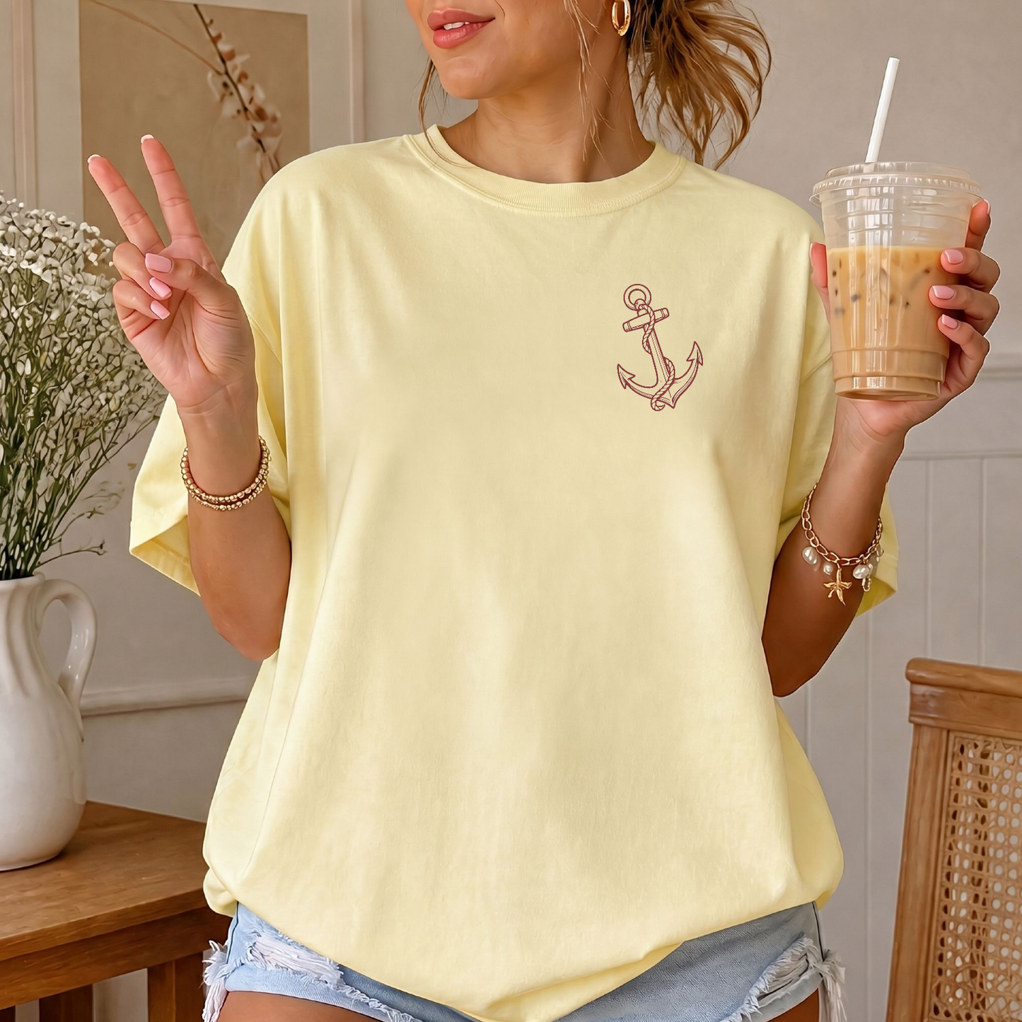 with love from outer banks banana t-shirt lighthouse anchor