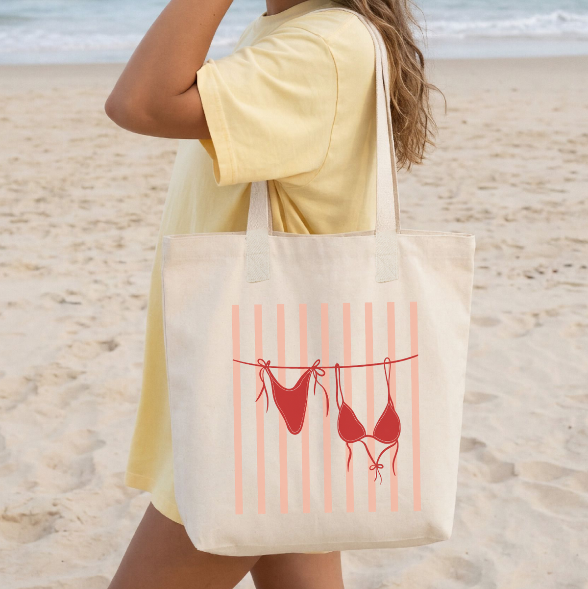 Bikini Tote Bag Cherry Red Edition