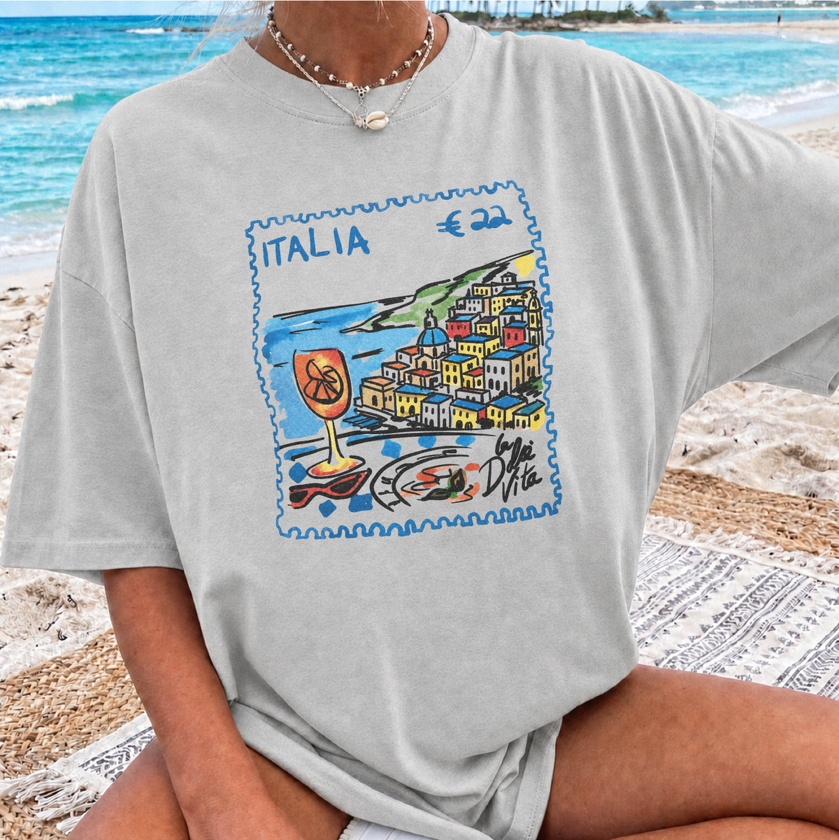 Italia La Dolce Vita Stamp Shirt