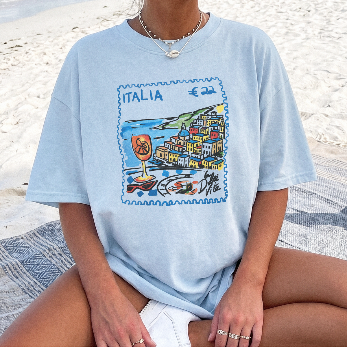 Italia La Dolce Vita Stamp Shirt