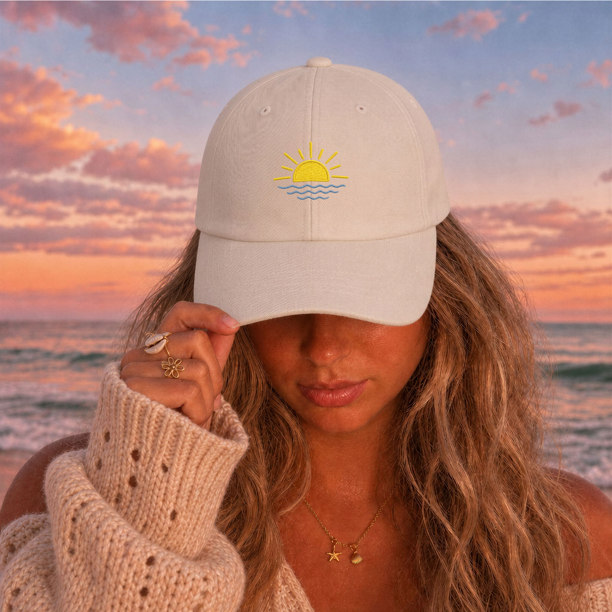 Sunset Waves Hat