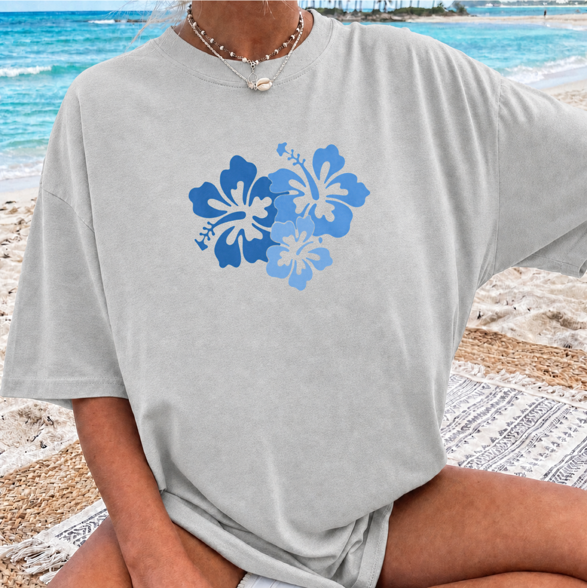 Blue Hibiscus Shirt