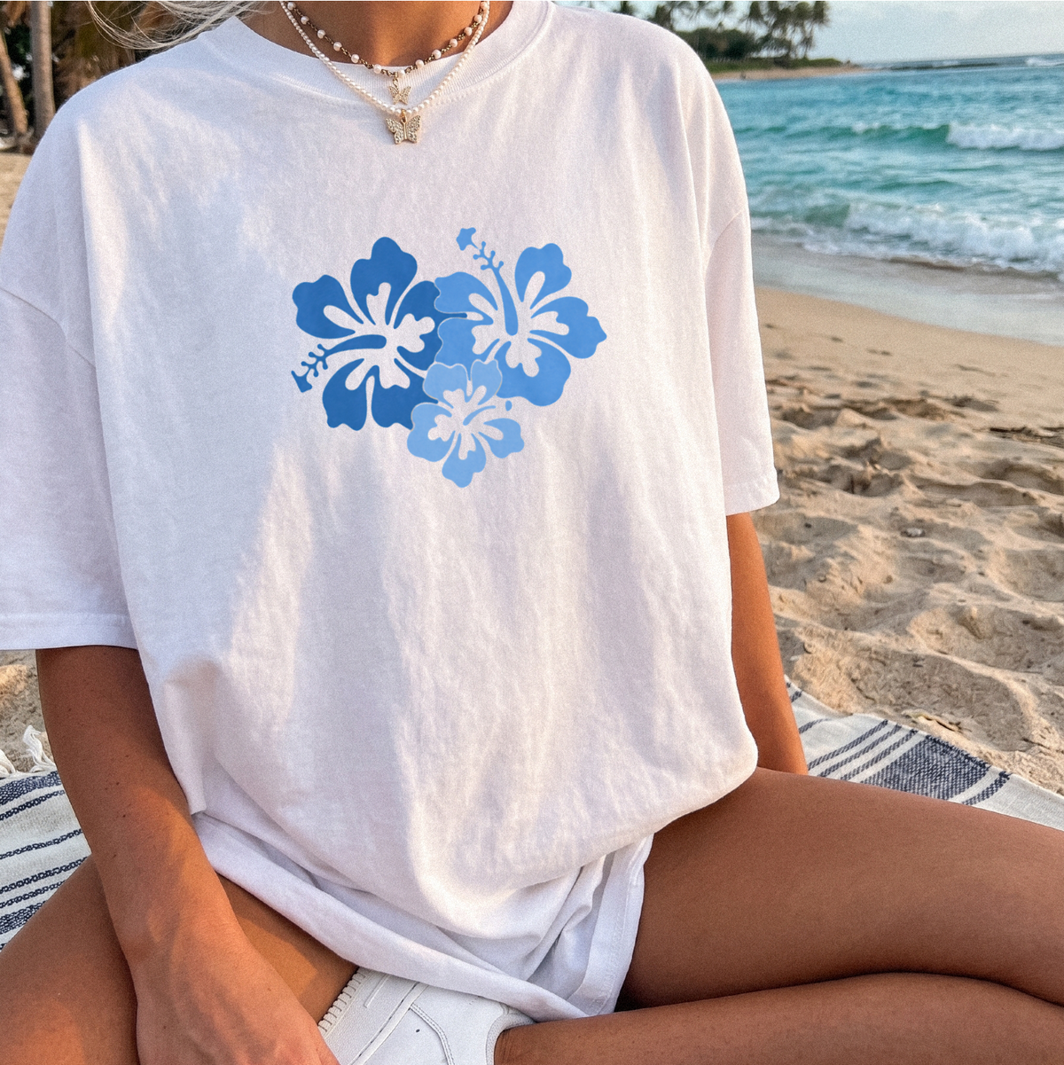 Blue Hibiscus Shirt