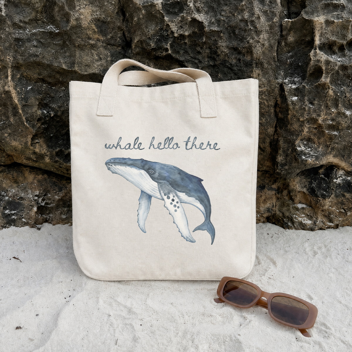 Whale Hello There Tote Bag