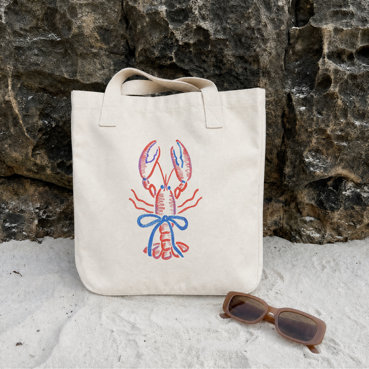 Lobster Bow Tote Bag